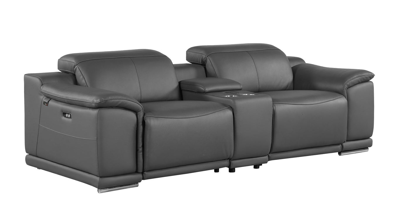 9762 - 3-Piece Modular Power Reclining Console Loveseat With 2 Power Recliners In
