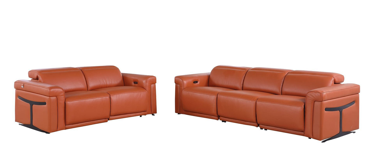 1126 - 5-Piece Modular Power Reclining Sofa And Loveseat Set In With 4 Power Recliners & Power Headrests