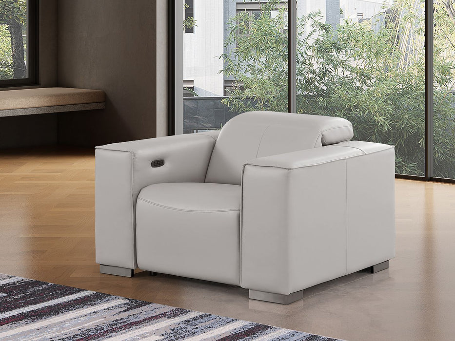 1208 - Leather Power Reclining Chair With Power Headrest
