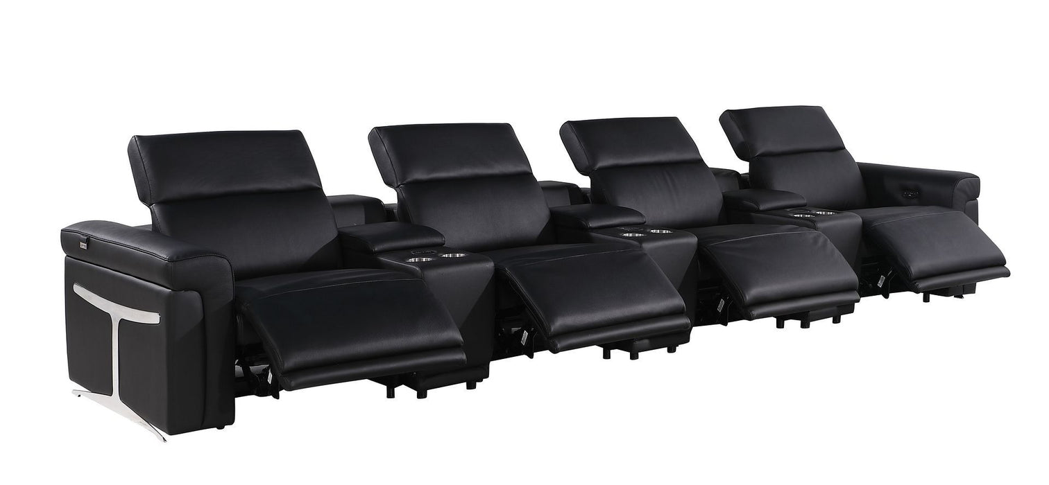 1126 - 7-Piece Modular Power Reclining Sofa In With 4 Power Recliners & Power Headrests