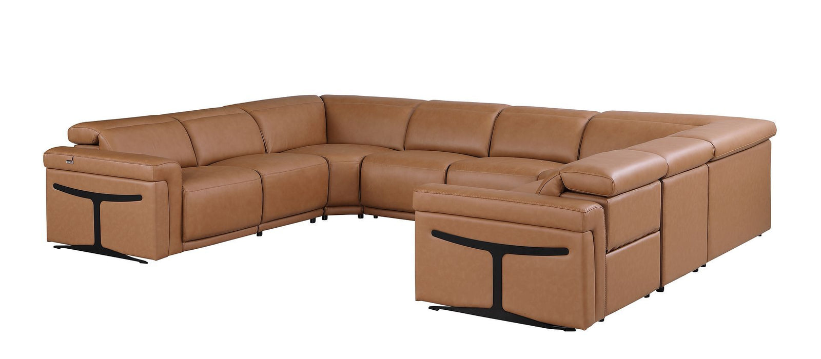 1126 - 8-Piece U-Shaped Sectional Sofa In With 4 Power Recliners & Power Headrests