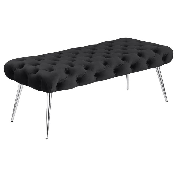 Ella - Upholstered Tufted Bench Metal Legs