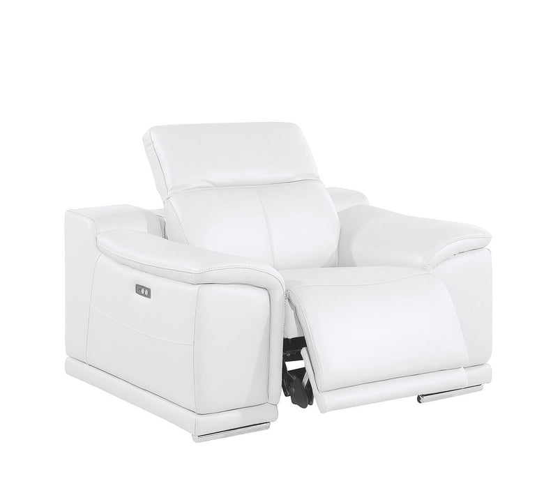 2679 - Power Reclining Sofa, Loveseat & Chair Set In Genuine Leather (6 Recliners)