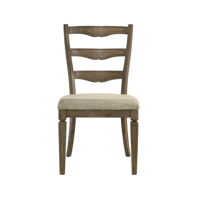 Parfield - Side Chair Set of 2) - Fabric & Weathered Oak