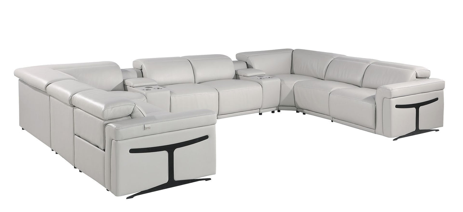 1126 - 10-Piece U-Shaped Sectional Sofa In With 4 Power Recliners & Power Headrests