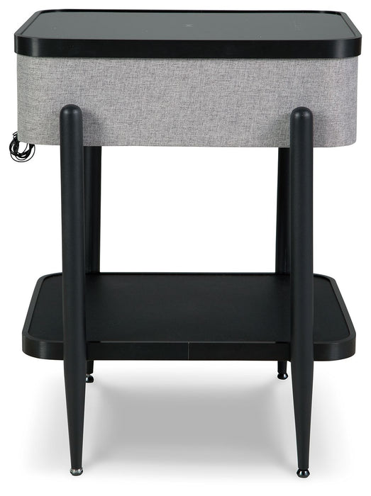 Jorvalee - Accent Table with Speaker - Gray / Black