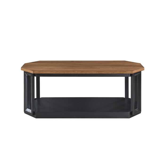 Decker - 3 Piece Occasional Set (1 Coffee & 2 End Tables) - Brown / Black