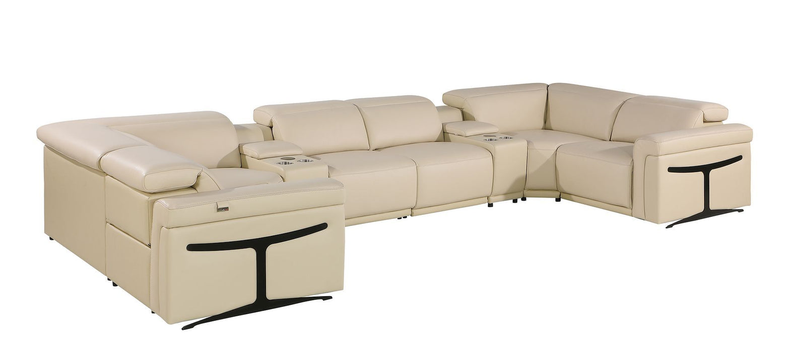 1126 - 8-Piece U-Shaped Sectional Sofa In With 2 Power Recliners & Power Headrests