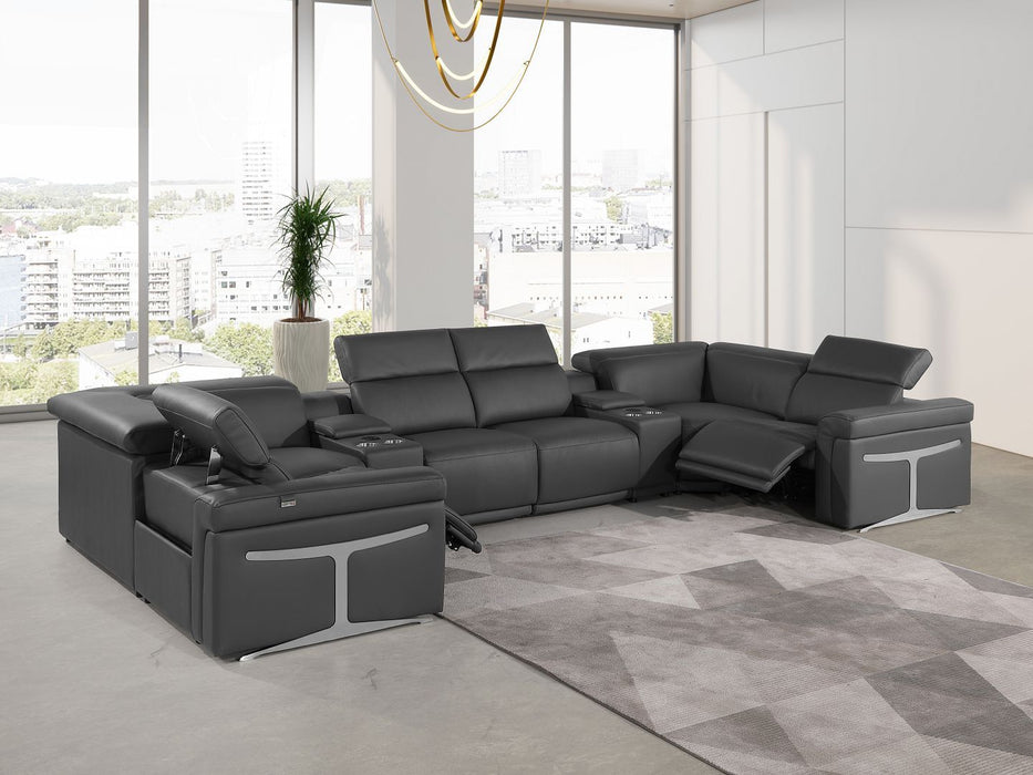 1126 - 8-Piece U-Shaped Sectional Sofa In With 2 Power Recliners & Power Headrests