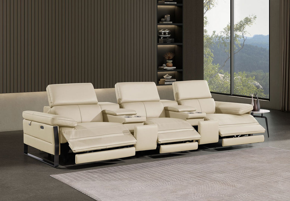 1246 - Modular Power Triple Reclining Dual Console Sofa With Power Reclining Headrests