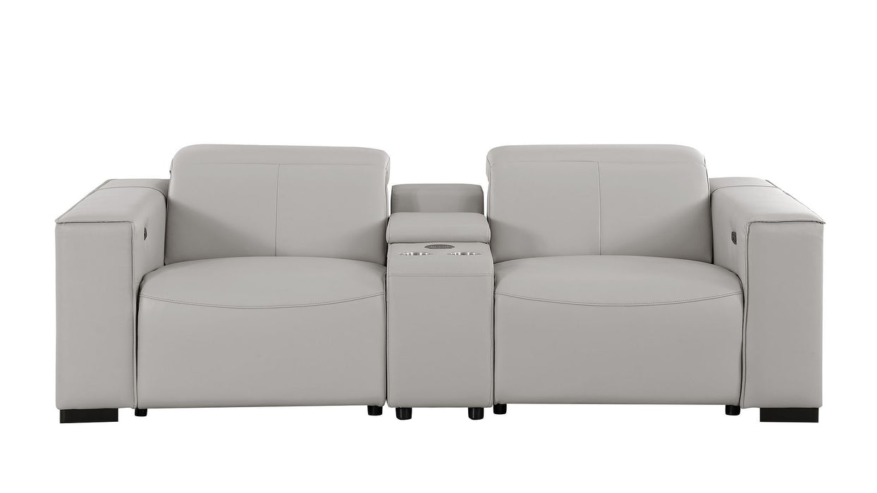 1208 - Dual Power Reclining Console Loveseat
