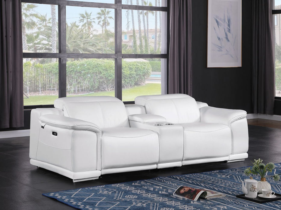 9762 - 3-Piece Modular Power Reclining Console Loveseat With 2 Power Recliners In