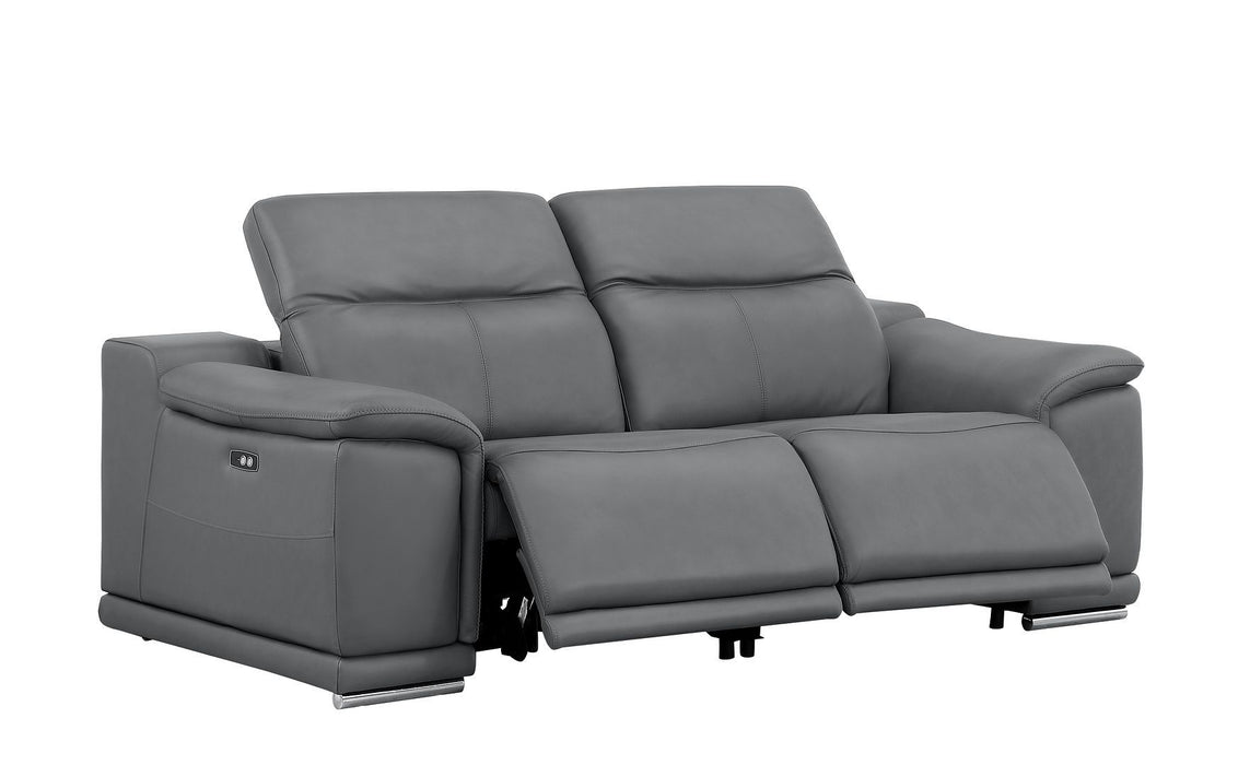 2679 - Power Reclining Sofa, Loveseat & Chair Set In Genuine Leather (6 Recliners)