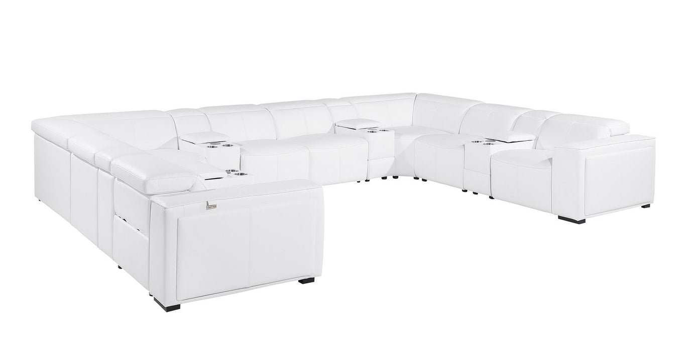1224 - 12-Piece U-Shaped Sectional Sofa In With 4 Power Recliners & Power Headrests