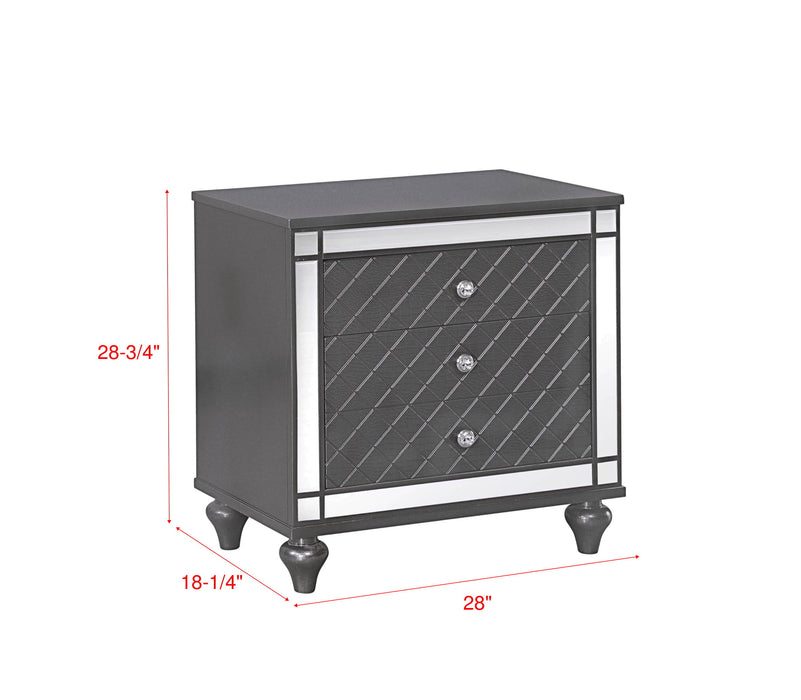 Refino - Nightstand - Dark Gunmetal