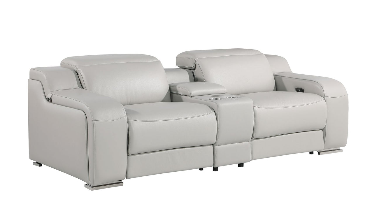 1116 - 6-Piece Modular Power Reclining Sofa And Console Loveseat Set In With 5 Power Recliners & Power Headrests