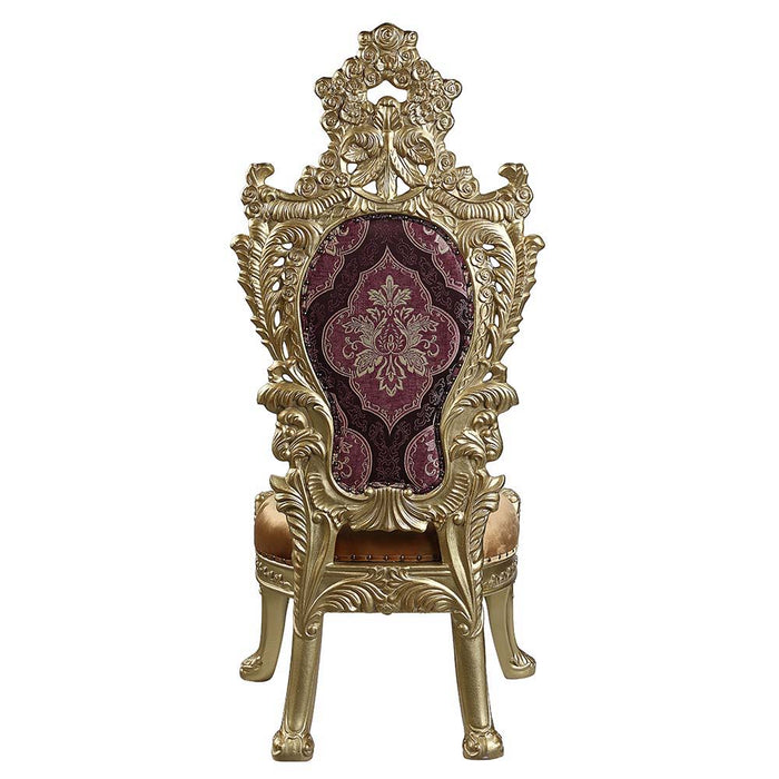Bernadette - Side Chair (Set of 2) - Pattern Fabric & Gold