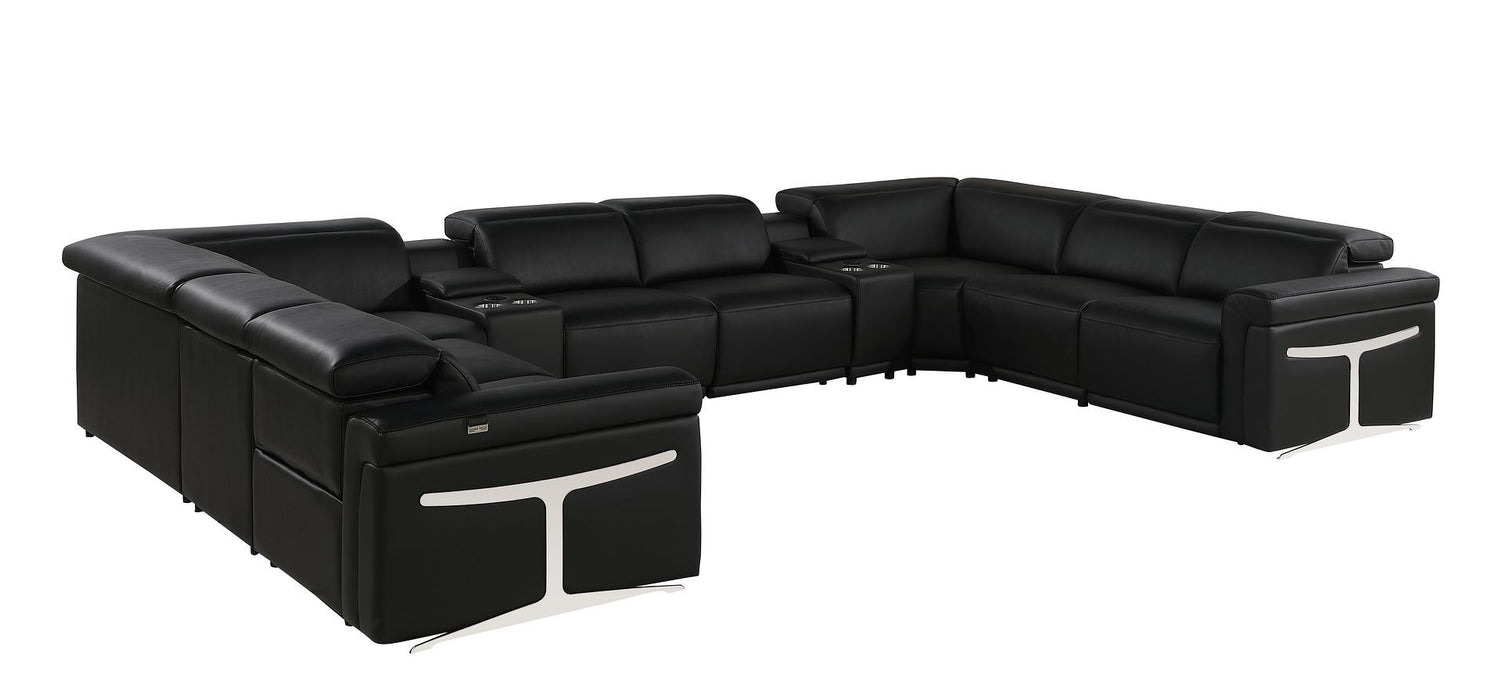 1126 - 10-Piece U-Shaped Sectional Sofa In With 4 Power Recliners & Power Headrests