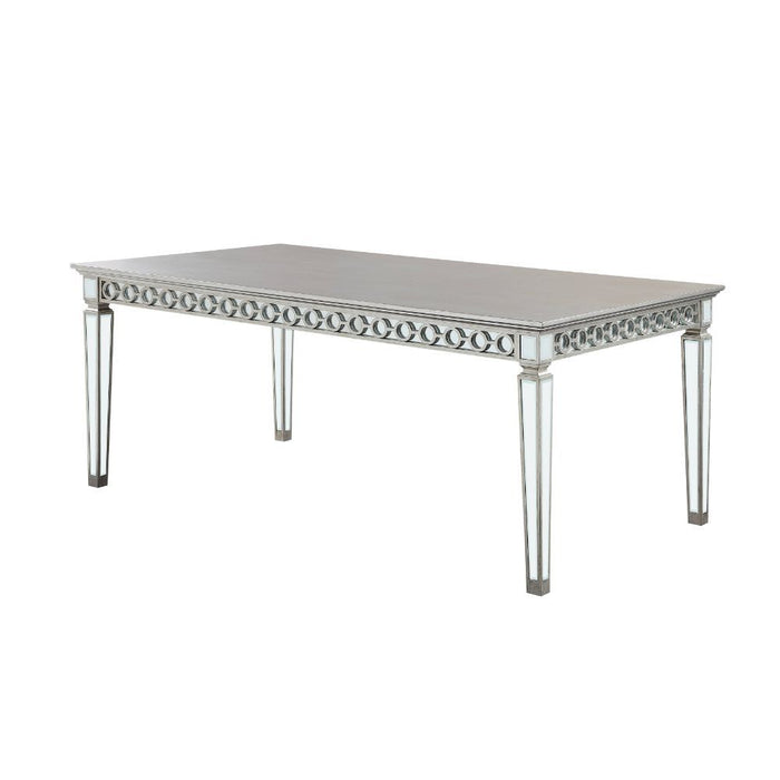 Varian - Dining Table 90"L) - Mirrored & Antique Platinum