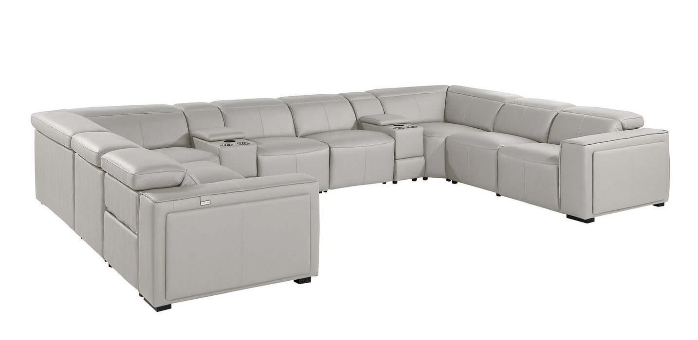 1224 - 10-Piece U-Shaped Sectional Sofa In With 4 Power Recliners & Power Headrests