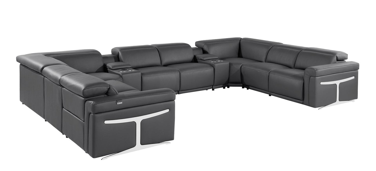 1126 - 10-Piece U-Shaped Sectional Sofa In With 4 Power Recliners & Power Headrests