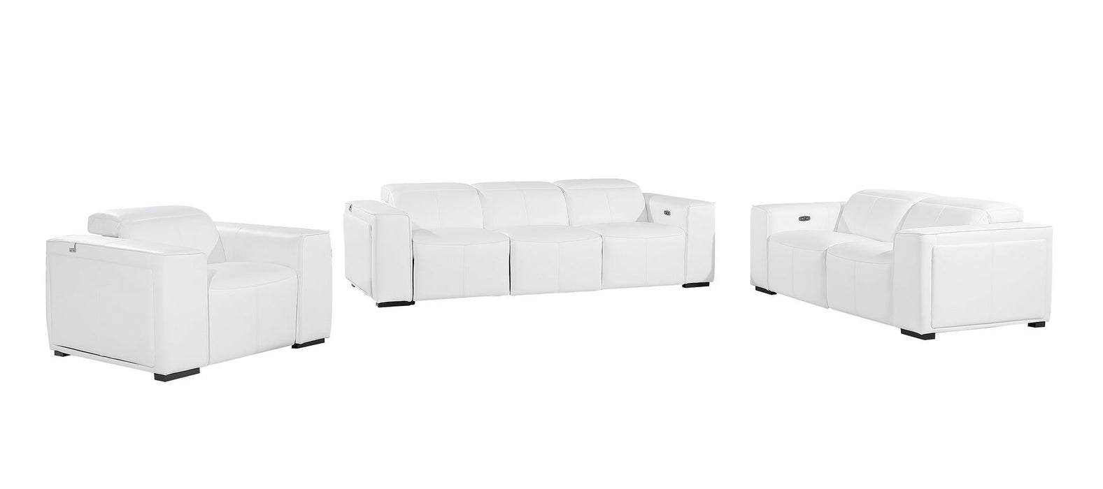 1224 - 6-Piece Modular Power Reclining Sofa, Loveseat & Chair Set In With 5 Power Recliners & Power Headrests