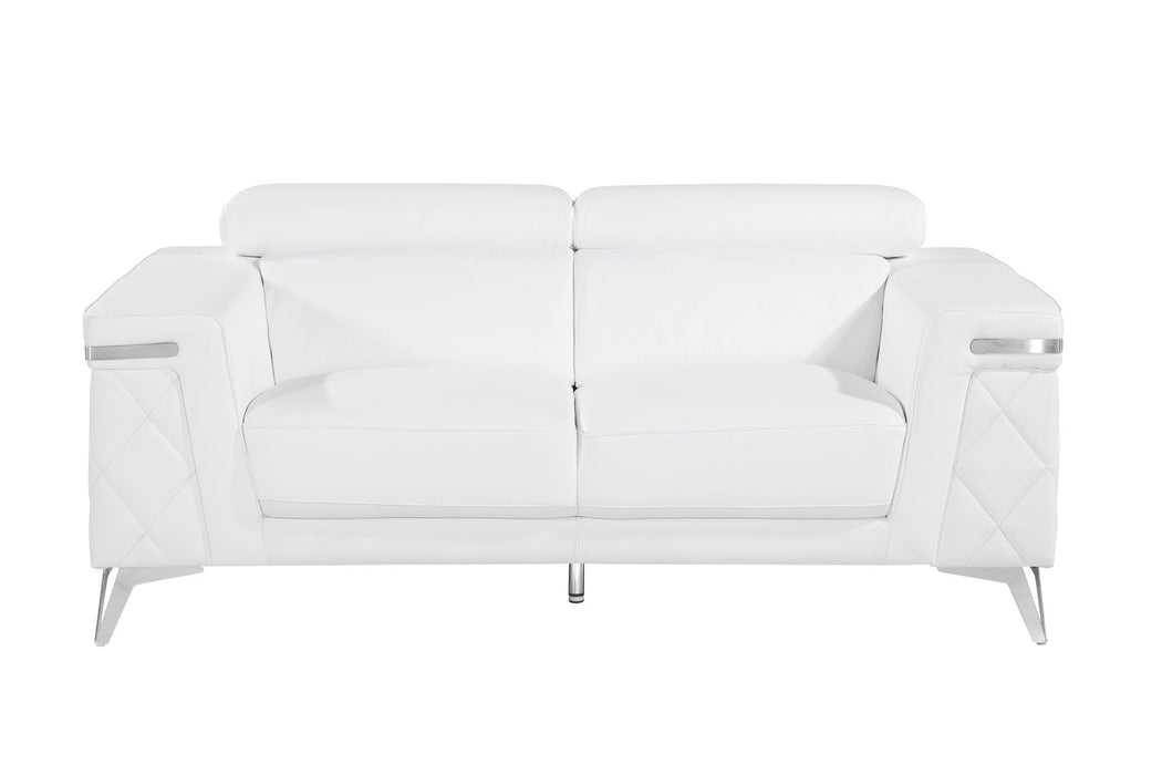 1140 - Top Grain Italian Leather Loveseat