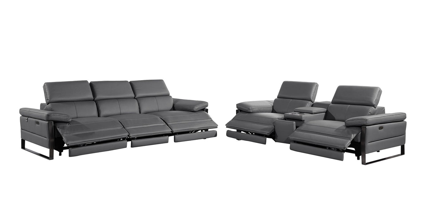 1246 - Modular Power Triple Reclining Sofa And Console Loveseat Set With Power Headrests