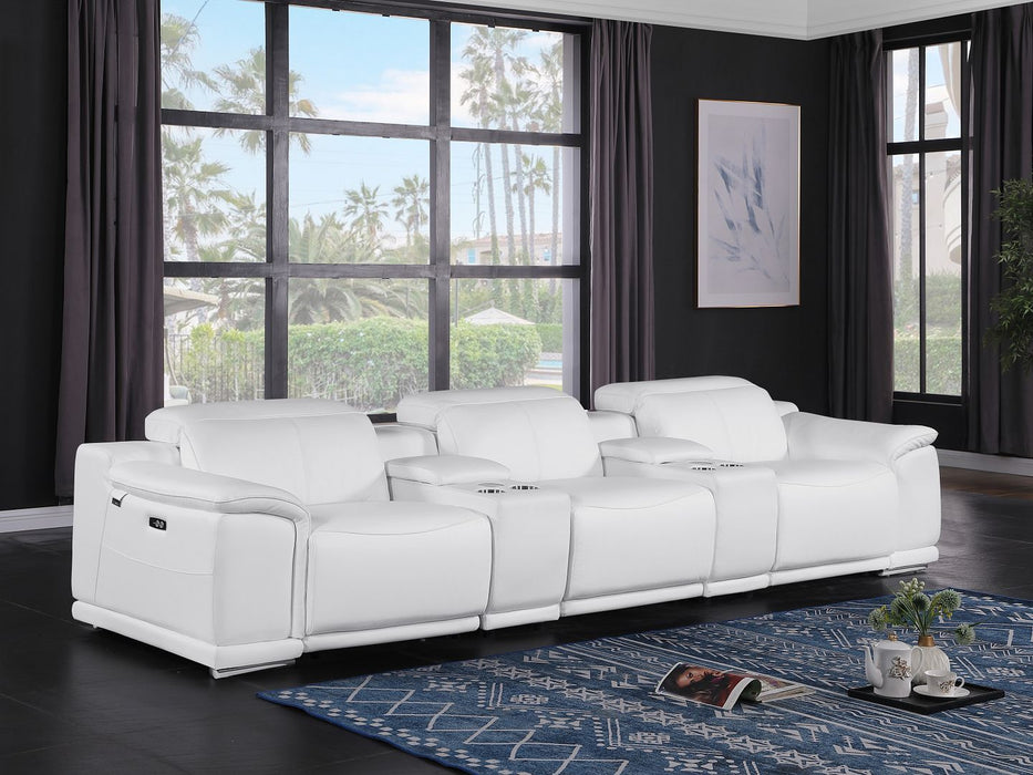 9762 - 5-Piece Modular Power Reclining Sofa And Loveseat Set With 3 Power Recliners In