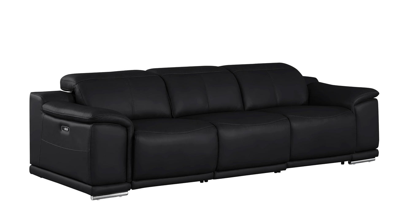 2679 - Genuine Leather Sofa With 3 Power Recliners
