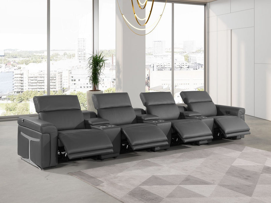 1126 - 7-Piece Modular Power Reclining Sofa In With 4 Power Recliners & Power Headrests