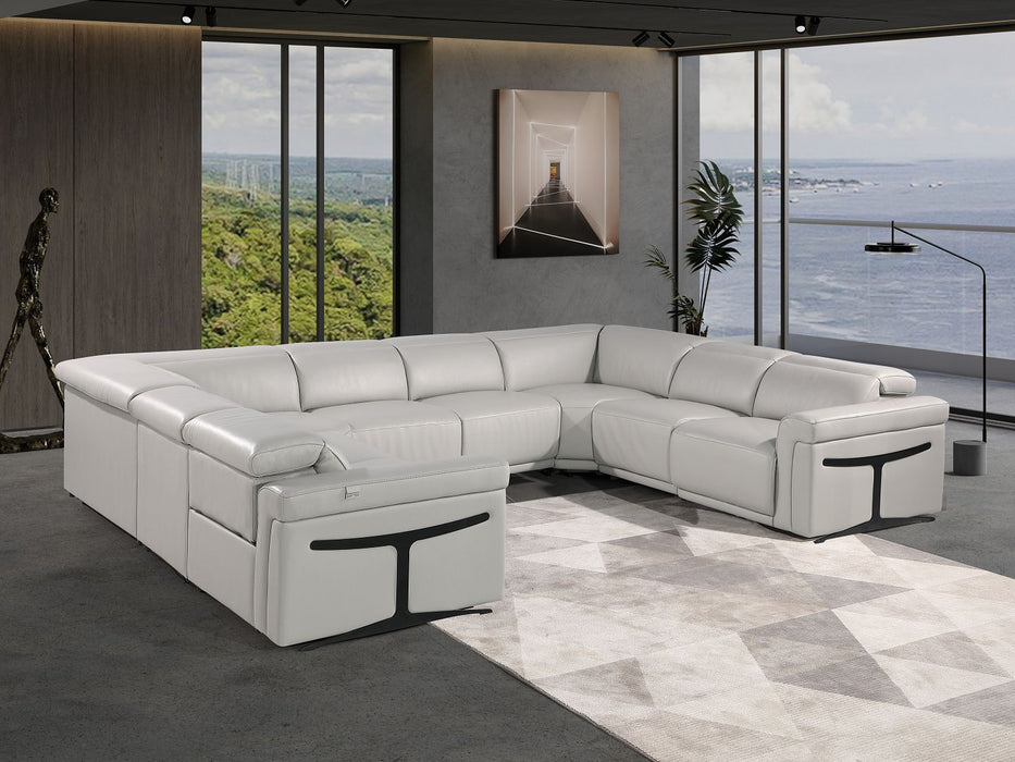 1126 - 8-Piece U-Shaped Sectional Sofa In With 4 Power Recliners & Power Headrests
