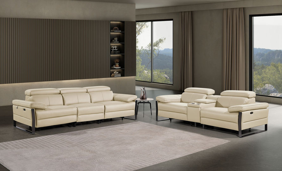 1246 - Modular Power Triple Reclining Sofa And Console Loveseat Set With Power Headrests