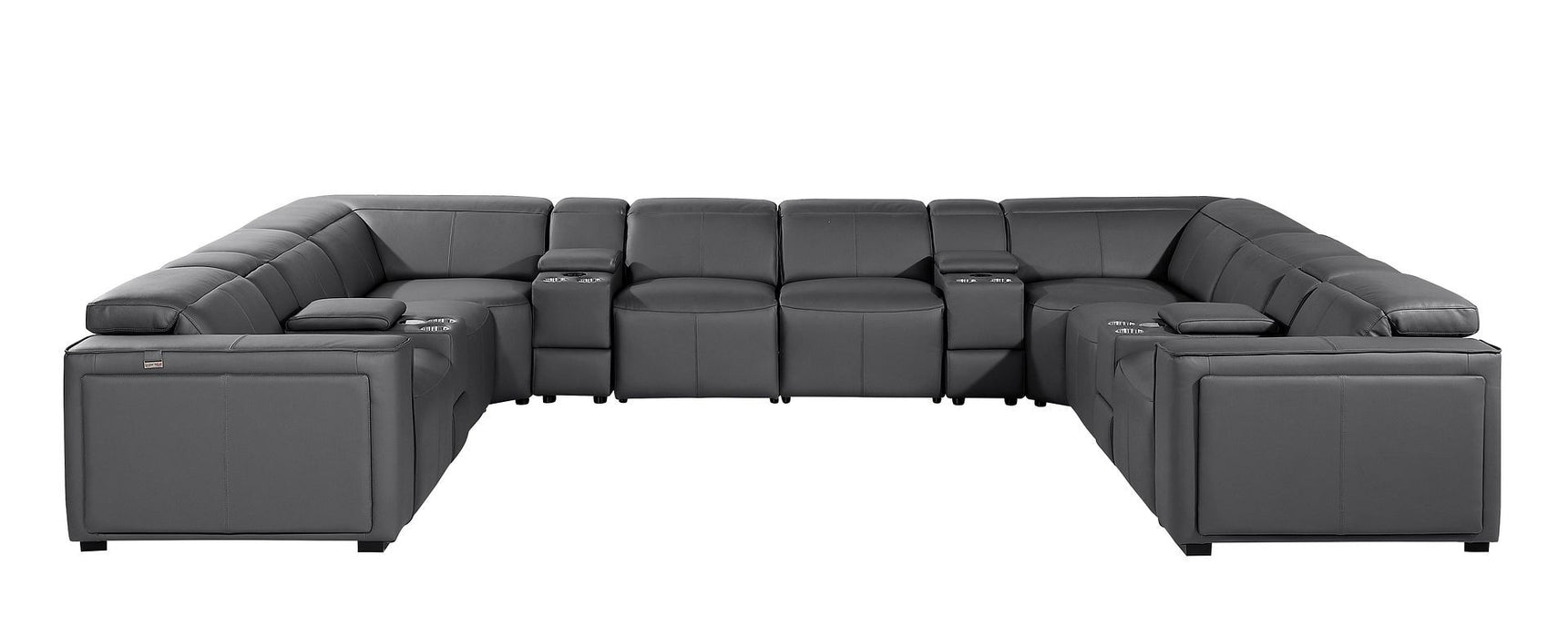 1224 - 12-Piece U-Shaped Sectional Sofa In With 4 Power Recliners & Power Headrests