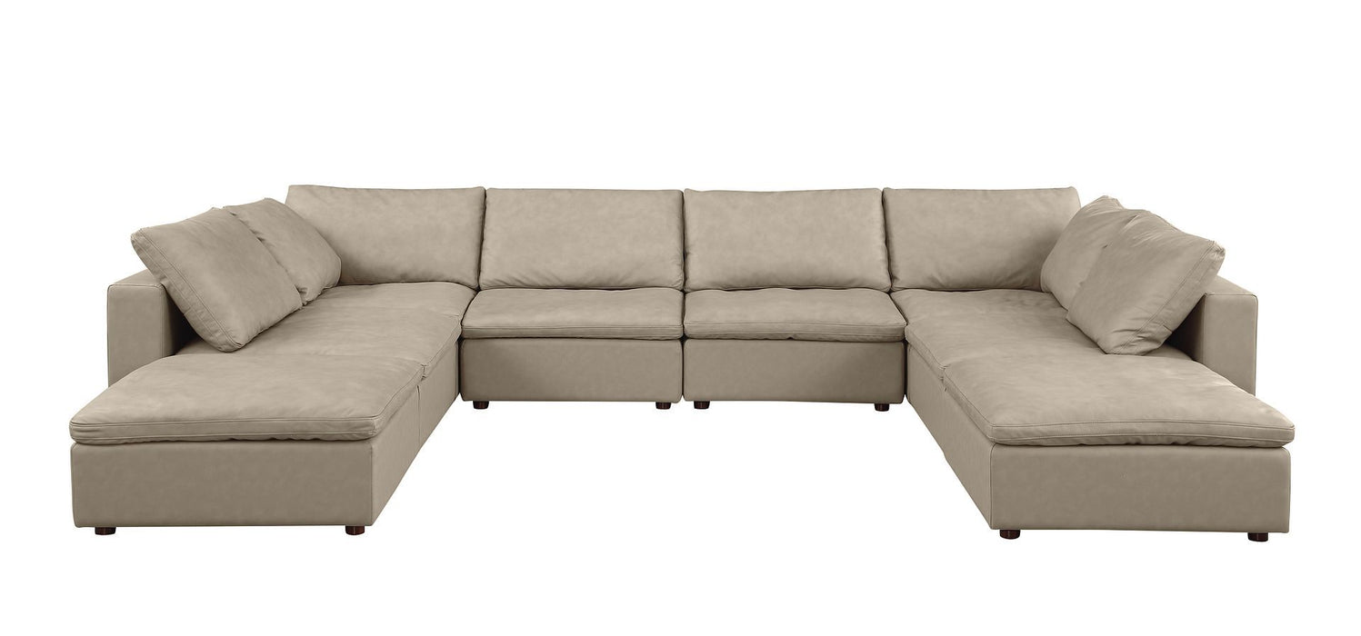 1100 - Top-Grain Italian Leather 8-Piece Sectional With Chaise