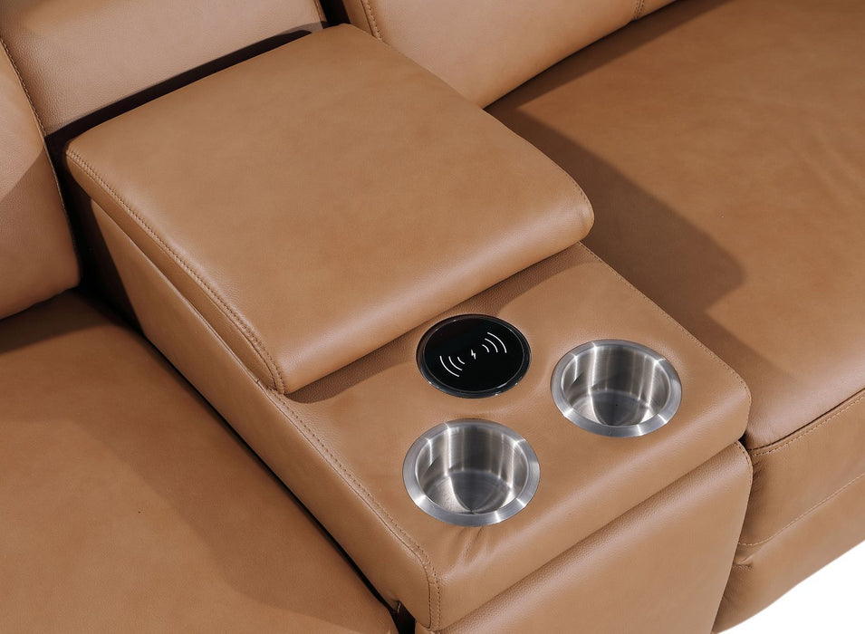 1246 - 8-Piece U-Shaped Modular Power Reclining Sectional With 2 Power Recliners And Power Headrests