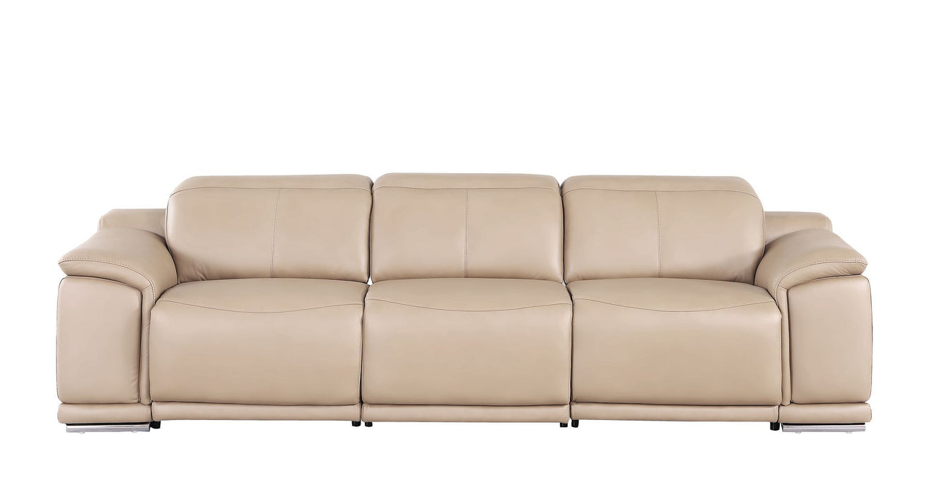 2679 - Genuine Leather Sofa With Dual Power Recliners