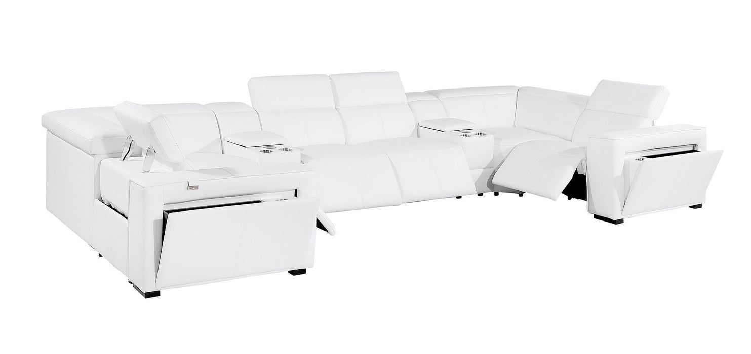 1224 - 8-Piece U-Shaped Sectional Sofa In With 4 Power Recliners & Power Headrests