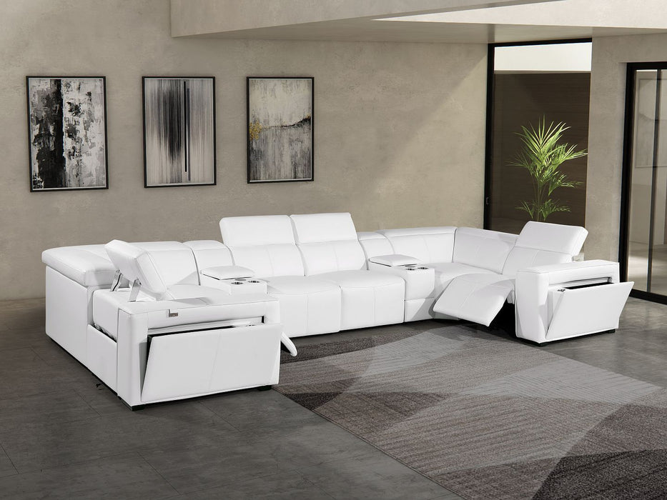 1224 - 8-Piece U-Shaped Sectional Sofa In With 2 Power Recliners & Power Headrests