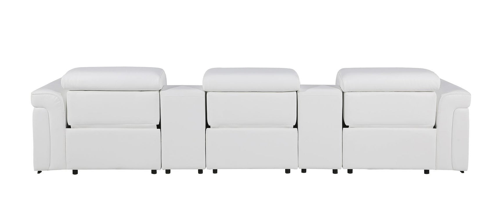 1126 - 5-Piece Modular Power Reclining Sofa In With 3 Power Recliners & Power Headrests