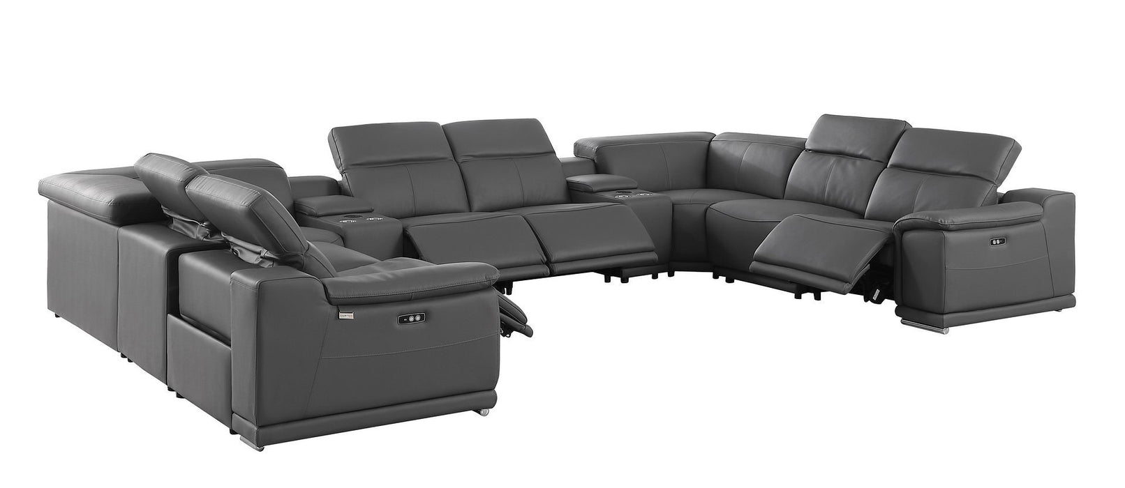 9762 - 10-Piece U-Shaped Sectional Sofa With 4 Power Recliners