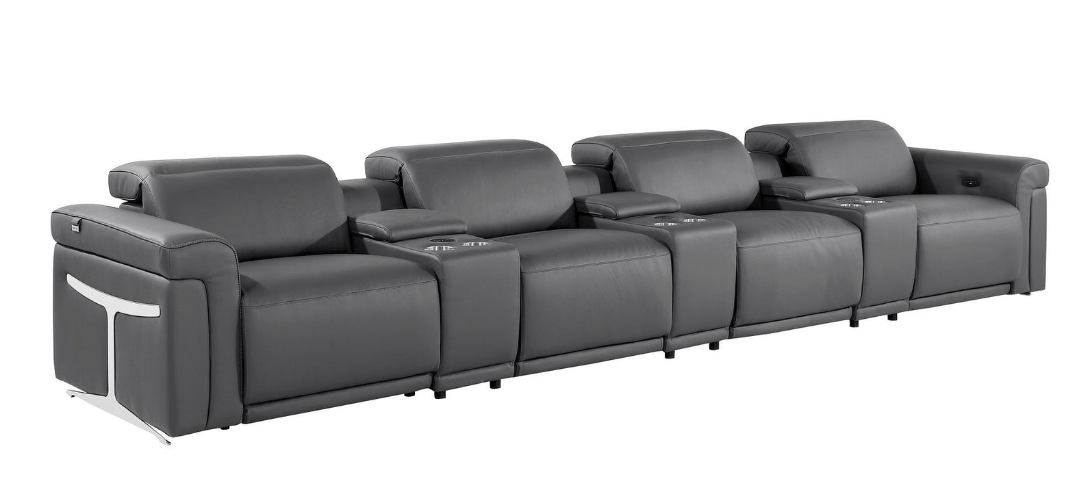 1126 - 7-Piece Modular Power Reclining Sofa In With 4 Power Recliners & Power Headrests