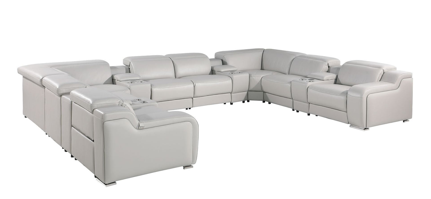 1116 - 12-Piece U-Shaped Sectional Sofa In With 4 Power Recliners & Power Headrests