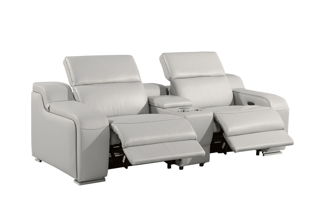 1116 - 3-Piece Modular Power Reclining Console Loveseat In With 2 Power Recliners & Power Headrests