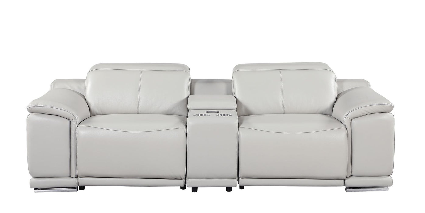 9762 - 3-Piece Modular Power Reclining Console Loveseat With 2 Power Recliners In