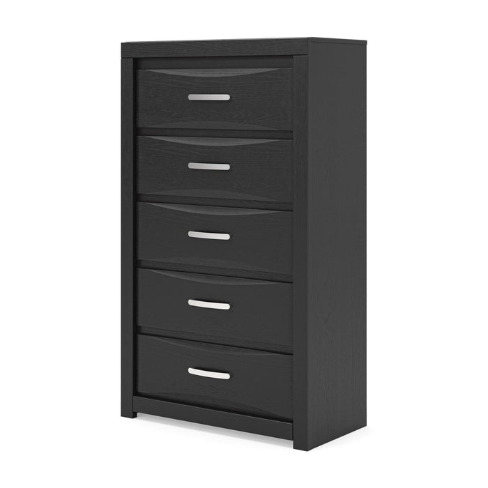 Stabotta - Five Drawer Chest - Black