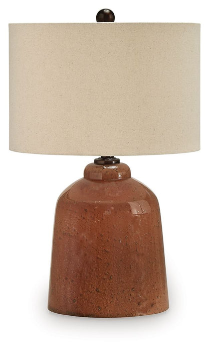 Aaleahya - Glass Table Lamp - Rust