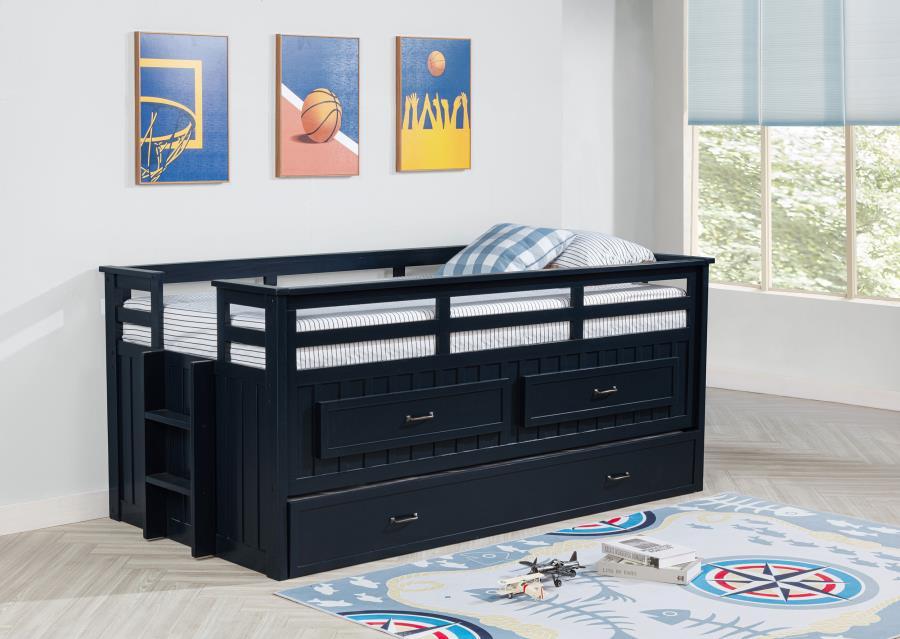 Carlsbad - Wood Captains Bed With Trundle