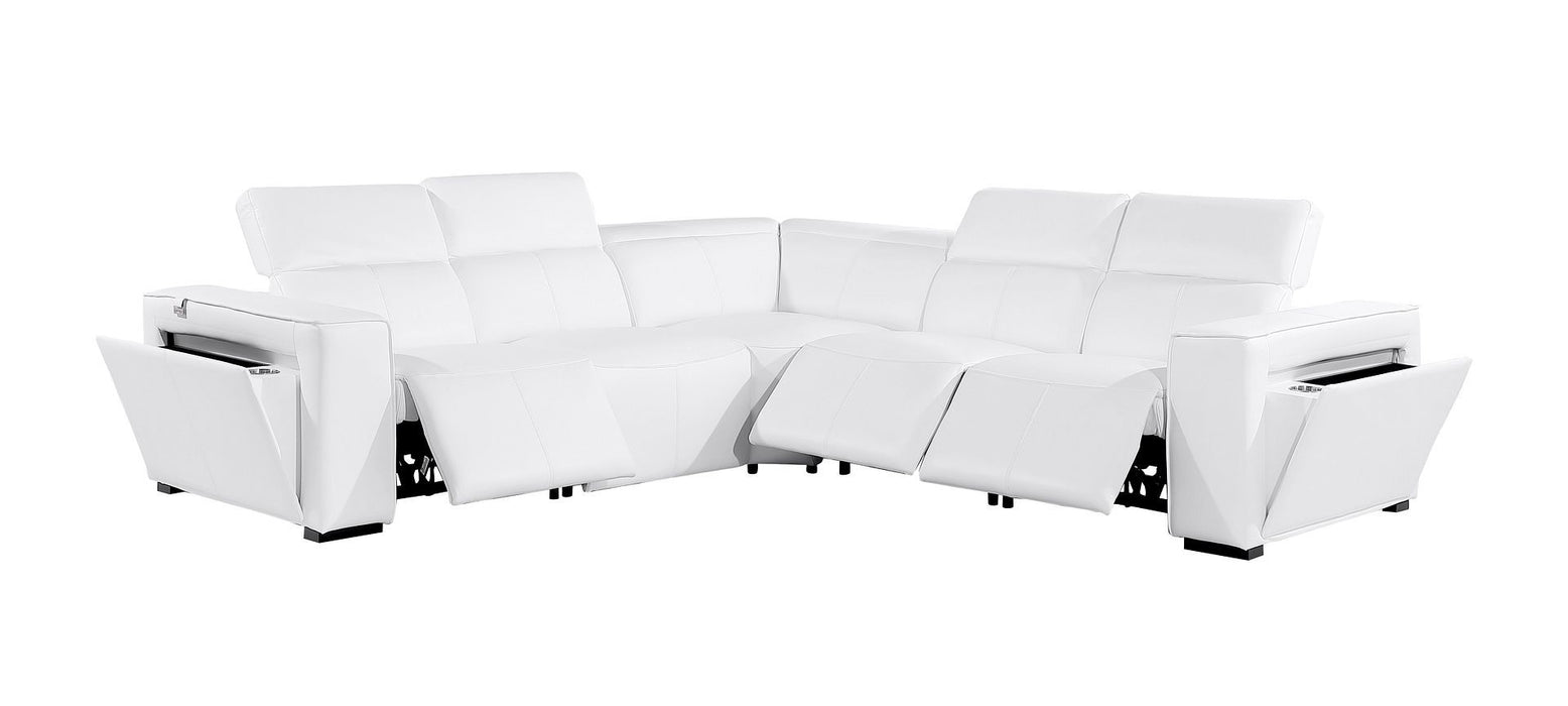 1224 - 6-Piece L-Shaped Sectional Sofa In With 3 Power Recliners & Power Headrests