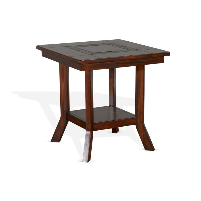 Santa Fe - Mahogany Wood End Table - Dark Chocolate
